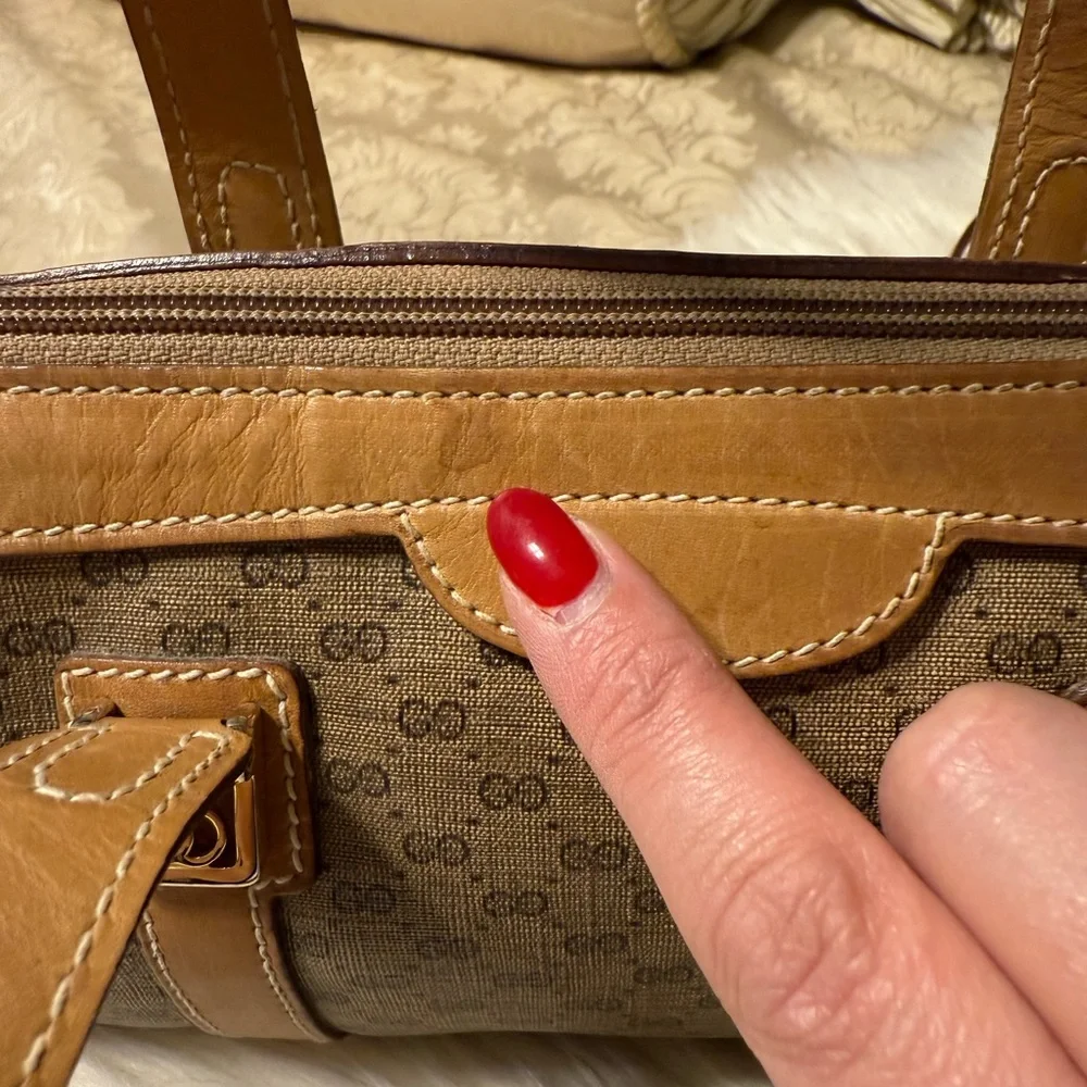 Gucci Micro GG Monogram Vintage Brown Leather Designer Handbag - Picture 16 of 17